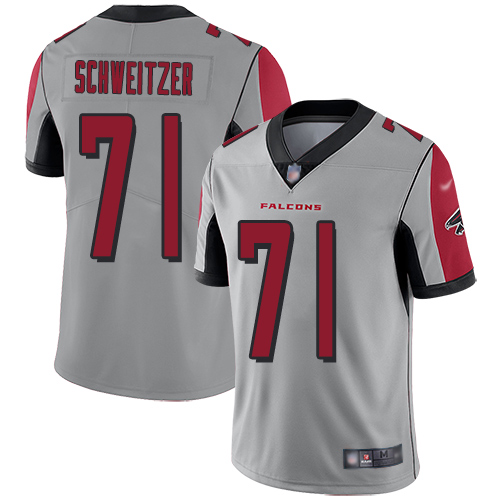 Atlanta Falcons Limited Silver Men Wes Schweitzer Jersey NFL Football #71 Inverted Legend->women nfl jersey->Women Jersey